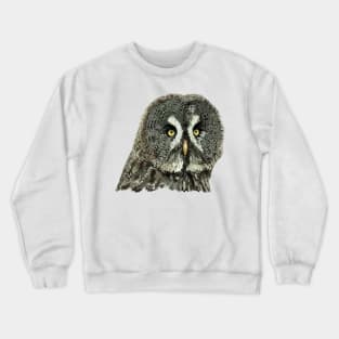 Gray owl Crewneck Sweatshirt